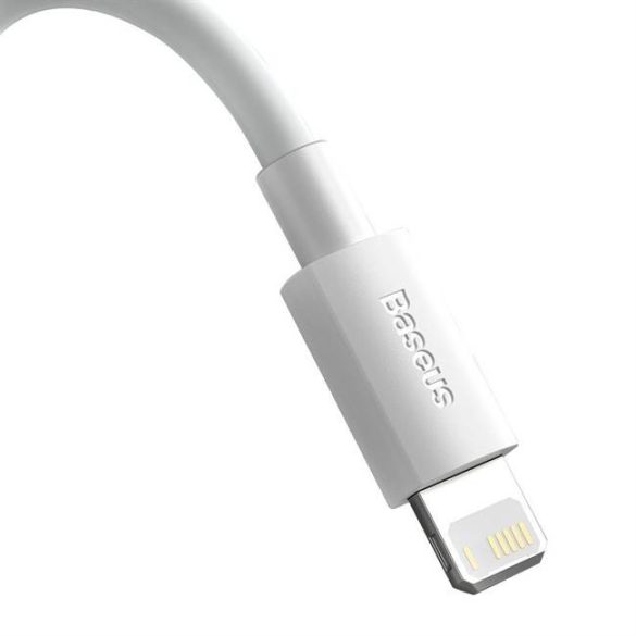 Baseus 2x szett USB - Lightning kábel gyors töltés Power Delivery 1,5 m fehér (TZCALZJ-02)