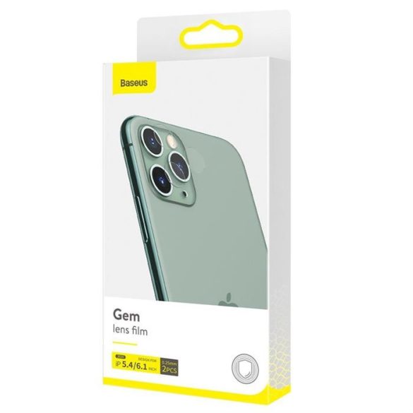 Baseus 2x 0,25 mm-es edzett üveg tempered glass lencse edzett kamera védő iPhone 12 / iPhone 12 mini átlátszó (SGAPIPH54N-JT02) üvegfólia