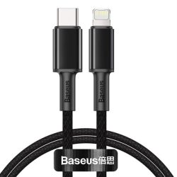  Baseus Type-c USB - Lightning kábel Power Delivery gyorstöltős 20 W 1 m fekete (CATLGD-01)