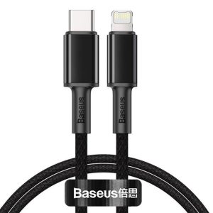 Baseus Type-c USB - Lightning kábel Power Delivery gyorstöltős 20 W 1 m fekete (CATLGD-01)