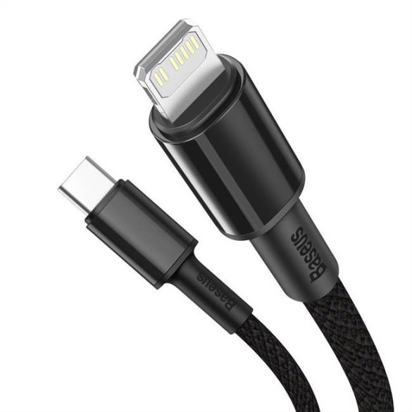 Baseus Type-c USB - Lightning kábel Power Delivery gyorstöltős 20 W 1 m fekete (CATLGD-01)