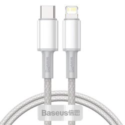   Baseus Type-c USB - Lightning kábel Power Delivery gyorstöltős 20 W 1 m fehér (CATLGD-02)