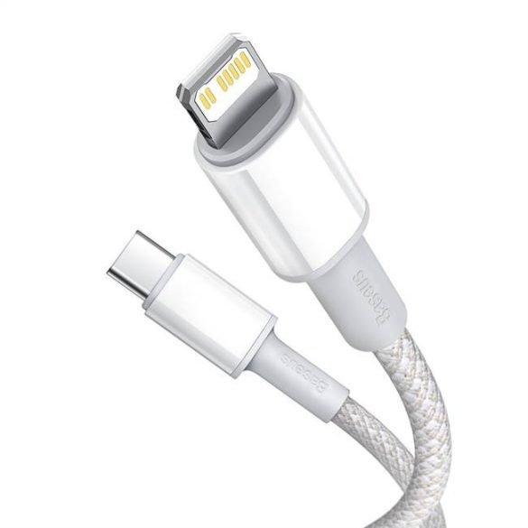 Baseus Type-c USB - Lightning kábel Power Delivery gyorstöltős 20 W 1 m fehér (CATLGD-02)