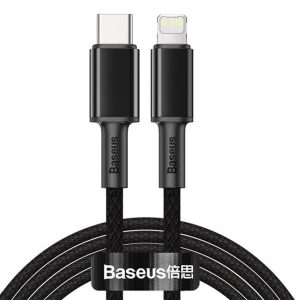 Baseus Type-c USB - Lightning kábel Power Delivery gyorstöltős 20 W 2 m fekete (CATLGD-A01)