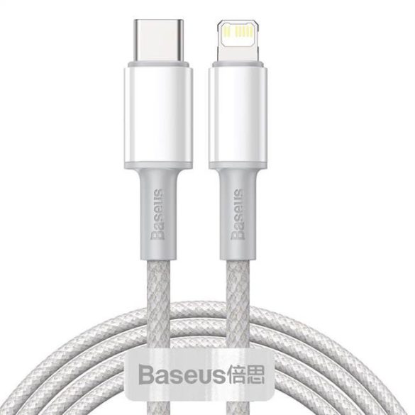 Baseus Type-c USB - Lightning kábel Power Delivery gyorstöltős 20 W 2 m fehér (CATLGD-A02)