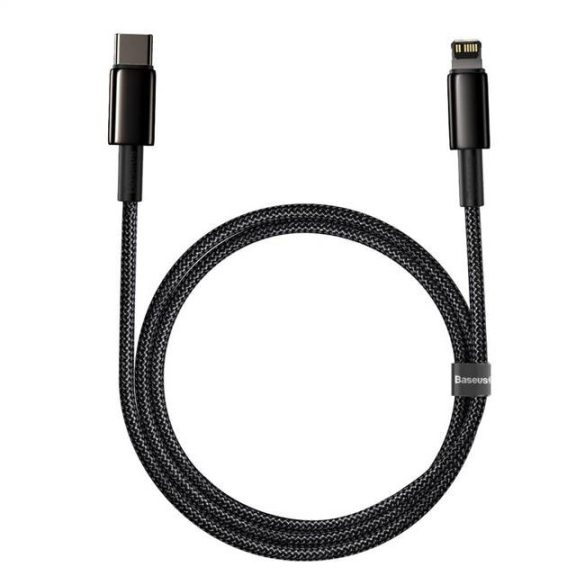 Baseus Type-c USB - Lightning kábel Power Delivery gyorstöltős 20 W 1 m fekete (CATLWJ-01)