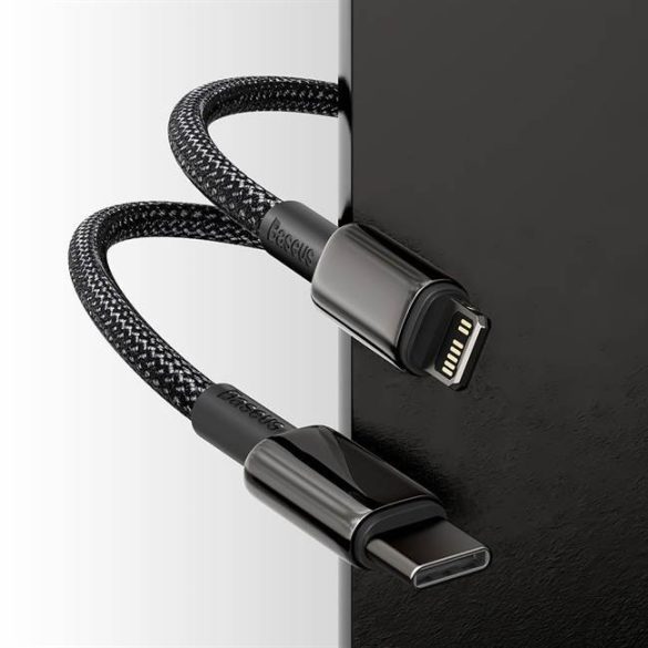 Baseus Type-c USB - Lightning kábel Power Delivery gyorstöltős 20 W 1 m fekete (CATLWJ-01)