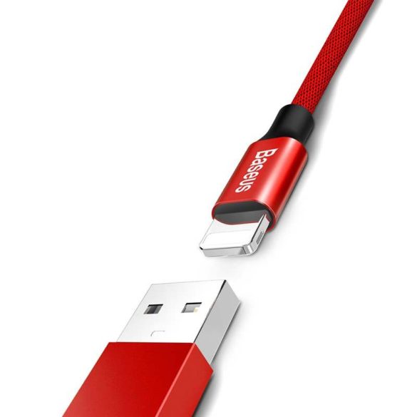 Baseus Yiven USB / Lightning kábel anyaga Braid 1,8M piros (CALYW-A09)