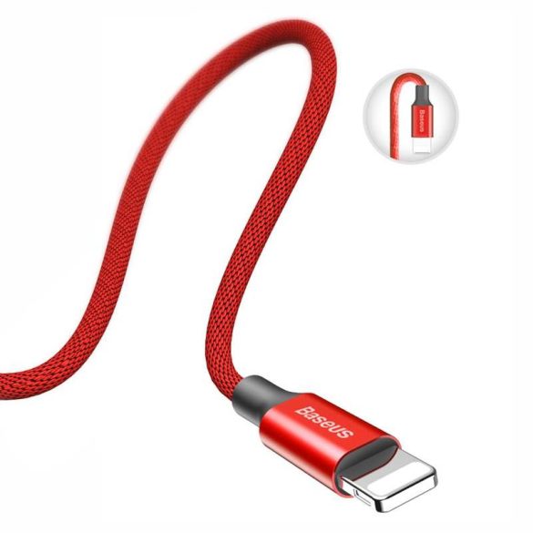 Baseus Yiven USB / Lightning kábel anyaga Braid 1,8M piros (CALYW-A09)