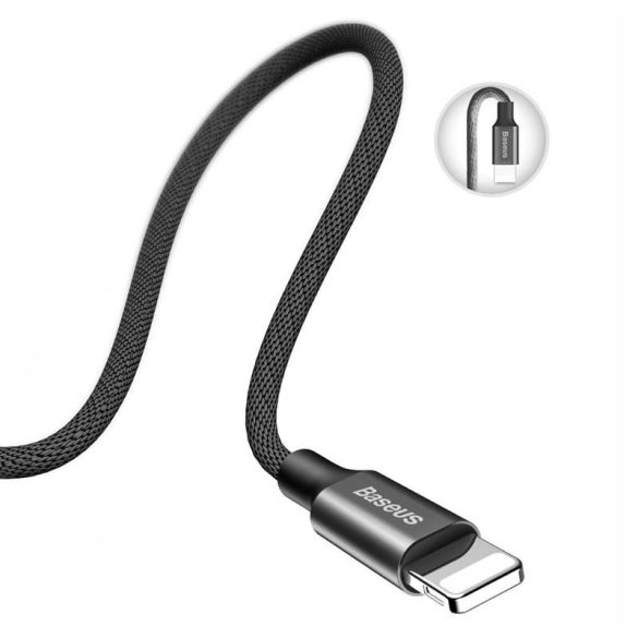 Baseus Yiven USB / Lightning kábel anyaga Braid 1,2m fekete (CALYW-01)