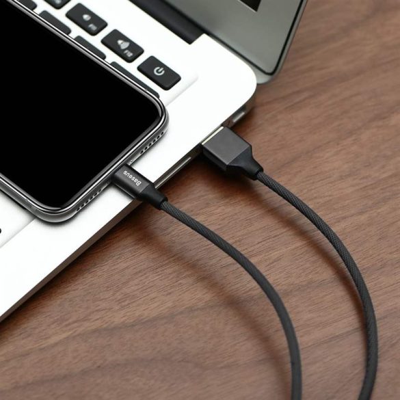 Baseus Yiven USB / Lightning kábel anyaga Braid 1,2m fekete (CALYW-01)