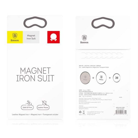 Baseus Magnet Iron Suit 2x Iron Plate Mágneses autós tartó ezüst