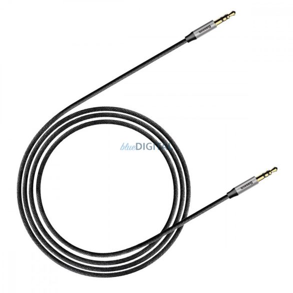 Baseus Yiven M30 sztereó AUX 3,5 mm-es audiokábel mini jack 1m ezüst-fekete (CAM30-BS1)