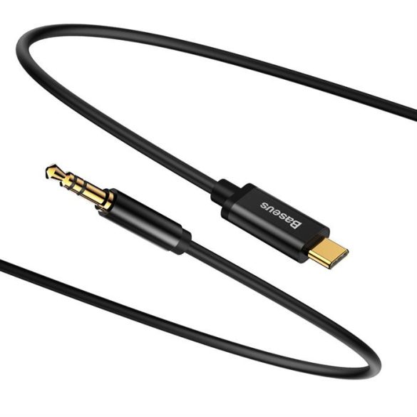 BASEUS YIVEN tok-C apa és 3.5 apa Audio Cable M01 Black