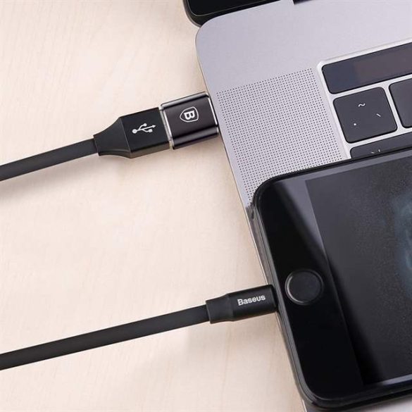 Baseus Converter USB type-c USB - adapter csatlakozó OTG fekete (CATOTG - 01)