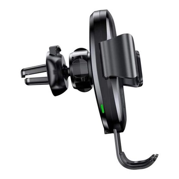 Baseus vezeték nélküli töltő Gravity Autós tartó Phone Bracket Air Vent Holder + Qi töltő fekete (WXYL - 01) telefon tok telefontok