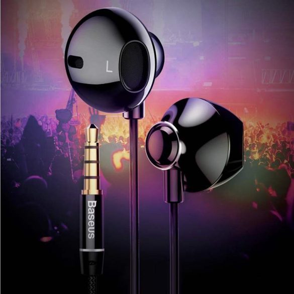 Baseus Encok H06 Lateral fülhallgató fülhallgató fejhallgató távirányító fekete (NGH06-01)