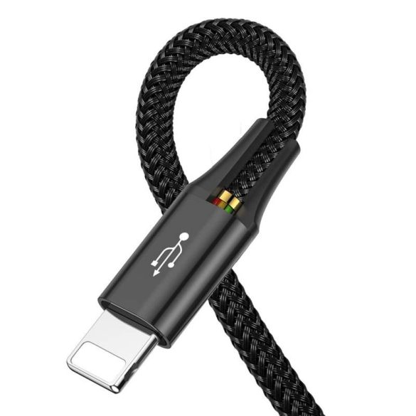 Baseus 2x Lightning / type-c USB / micro USB nylon Fonott 3.5A 1.2m fekete (CA1T4 - A01)