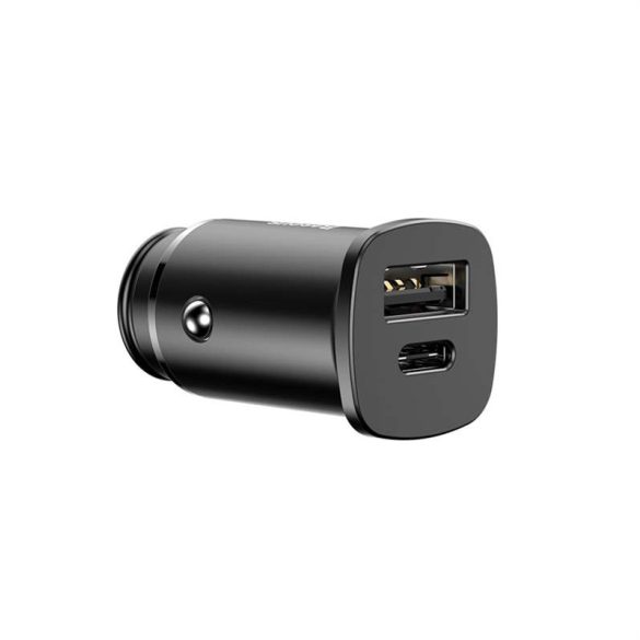 Baseus tér PPS univerzális smart autós töltő USB Quick Charge 4.0 QC 4.0 és USB-C PD 3,0 SCP fekete (CCALL-AS01)