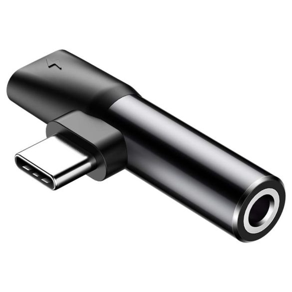 Baseus Audio Converter L41 adapter USB - C USB - C port (female) + Fejhallgató csatlakozó 3,5 mm - es (anyai) fekete (CATL41 - 01)