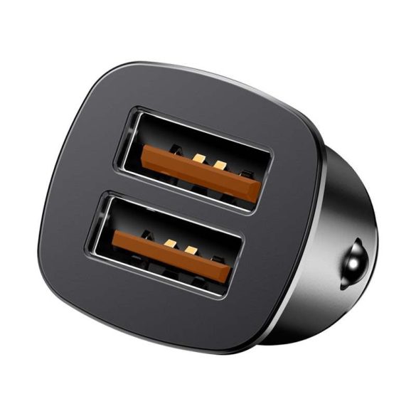 Baseus tér univerzális smart autós töltő 2 USB QC3.0 Quick Charge 3.0 SCP AFC 30W fekete (CCALL-DS01)