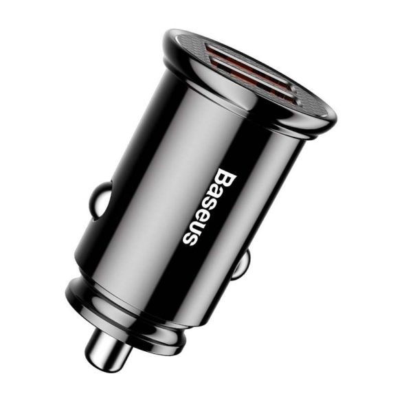 Baseus Kör univerzális Smart autós töltő 2 USB QC3.0 Quick Charge 3.0 SCP AFC 30W fekete (CCALL - YD01)