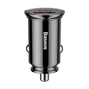 Baseus Kör PPS univerzális Smart autós töltő USB Quick Charge 40 QC 40 és USB - C PD 3,0 SCP fekete (CCALL - YS01)