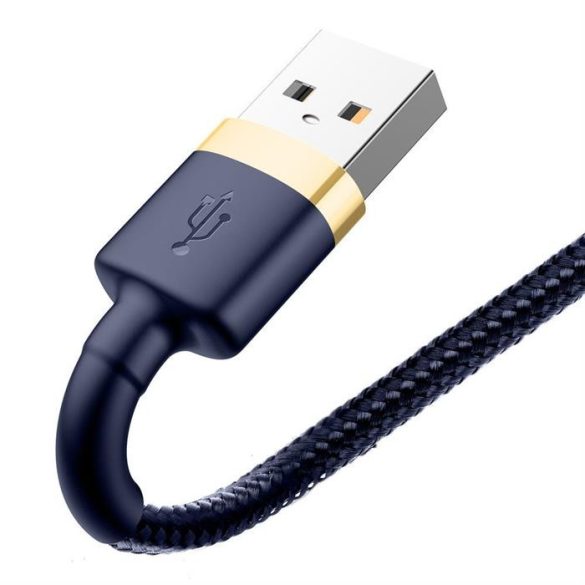 Baseus cafule kábel USB IP 1.5A 2m arany + kék