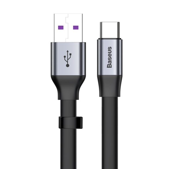 Baseus Simple HW Quick Charge töltés adatkábel USB Type - C 5A 40W 23cm szürke (CATMBJ - BG1)