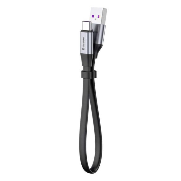 Baseus Simple HW Quick Charge töltés adatkábel USB Type - C 5A 40W 23cm szürke (CATMBJ - BG1)
