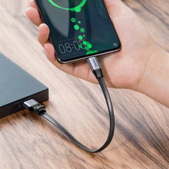 Baseus Simple HW Quick Charge töltés adatkábel USB Type - C 5A 40W 23cm szürke (CATMBJ - BG1)