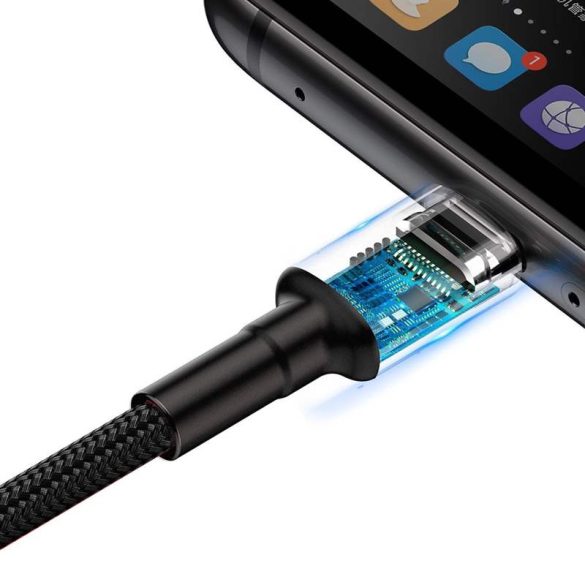Baseus Cafule HW gyorstöltés Adatkábel USB kétoldalas Blind interpoláció Type - C 40W 1m szürke + fekete (CATKLF - PG1)