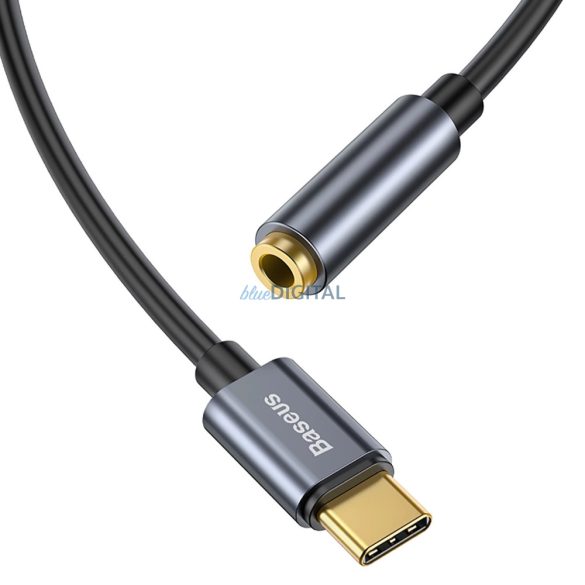 Baseus L54 adapter Type-C mini jack 3,5 mm adaper 48 KHz - szürke