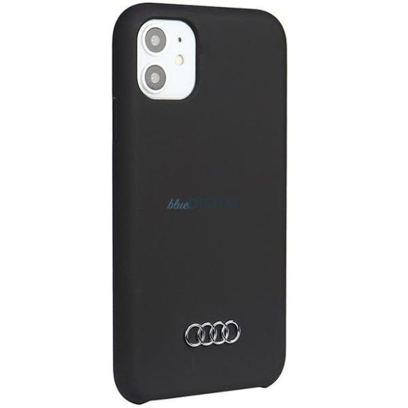 Audi szilikon tok iPhone 12/12 Pro 6.1" fekete keménytok AU-LSRIP12P-Q3/D1-BK