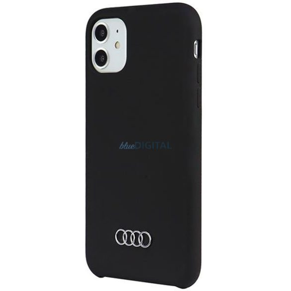 Audi szilikon tok iPhone 12/12 Pro 6.1" fekete keménytok AU-LSRIP12P-Q3/D1-BK