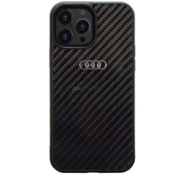 Audi Carbon Fiber iPhone 14 Pro Max 6.7" fekete keménytok AU-TPUPCIP14PM-R8/D2-BK