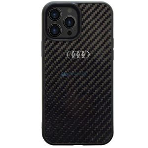 Audi Carbon Fiber iPhone 13 Pro Max 6.7" fekete keménytok AU-TPUPCIP13PM-R8/D2-BK