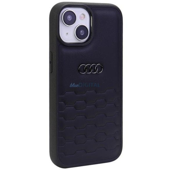 Audi GT Szintetikus bőr iPhone 15 6.1" fekete keménytok AU-TPUPCIP15-GT/D2-BK