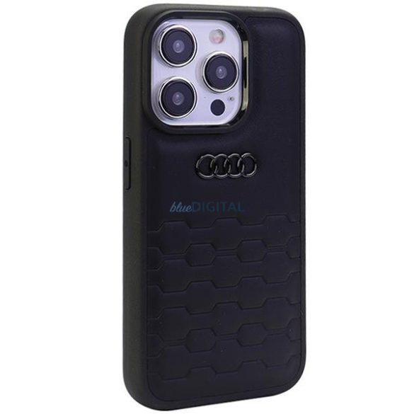 Audi GT Szintetikus bőr iPhone 15 Pro 6.1 "fekete keménytok AU-TPUPCIP15P-GT/D2-BK