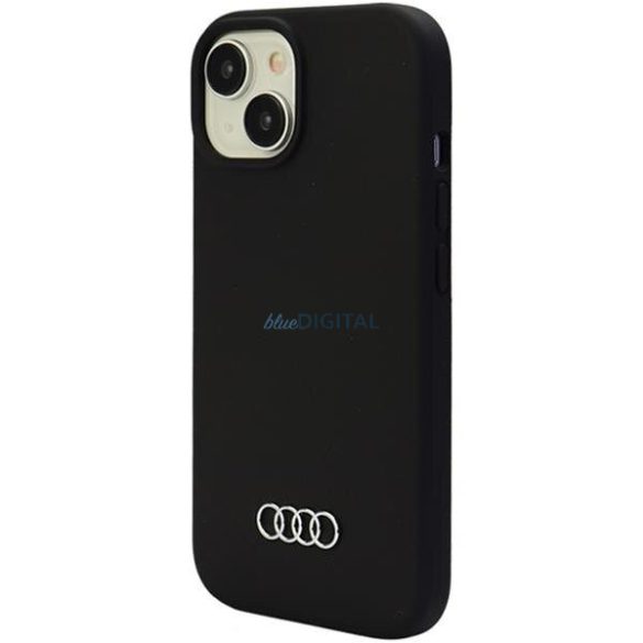 Audi szilikon tok iPhone 15 6.1" fekete keménytok AU-LSRIP15-Q3/D1-BK