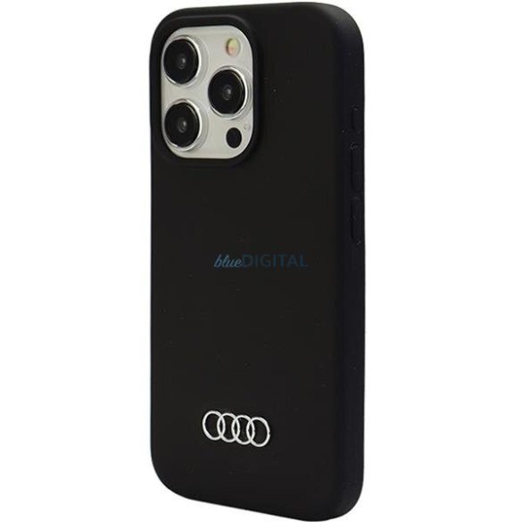 Audi szilikon tok iPhone 15 Pro 6.1" fekete keménytok AU-LSRIP15P-Q3/D1-BK