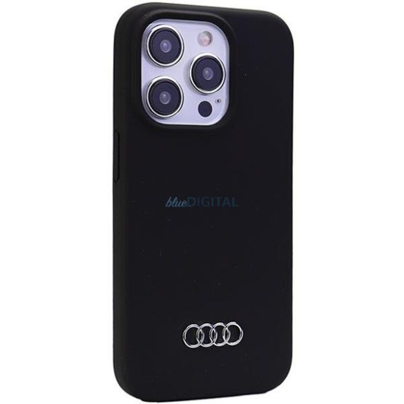 Audi szilikon tok iPhone 15 Pro Max 6.7" fekete keménytok AU-LSRIP15PM-Q3/D1-BK