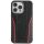 Audi Genuine Leather Case MagSafe kompatibilis tok iPhone 15 Pro - fekete és piros