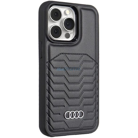 Audi Synthetic Leather Case MagSafe kompatibilis tok iPhone 13 Pro Max - fekete