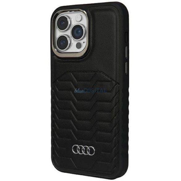 Audi Synthetic Leather Case MagSafe kompatibilis tok iPhone 14 Pro - fekete