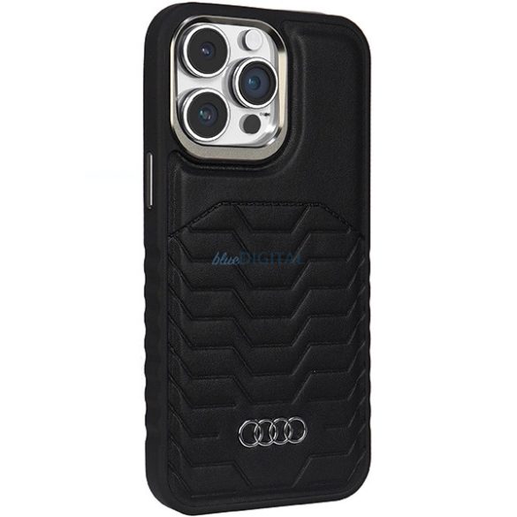 Audi Synthetic Leather Case MagSafe kompatibilis tok iPhone 14 Pro Max - fekete