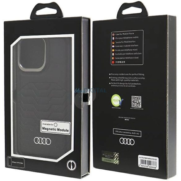 Audi Synthetic Leather Case MagSafe kompatibilis tok iPhone 14 Pro Max - fekete