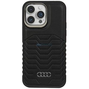 Audi Synthetic Leather Case MagSafe kompatibilis tok iPhone 15 Pro Max - fekete