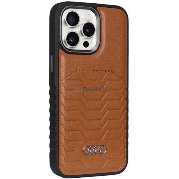 Audi Synthetic Leather Case MagSafe kompatibilis tok iPhone 14 Pro - barna