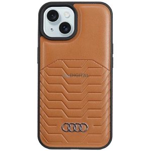 Audi Synthetic Leather Case MagSafe kompatibilis tok iPhone 15 Plus / 14 Plus - barna